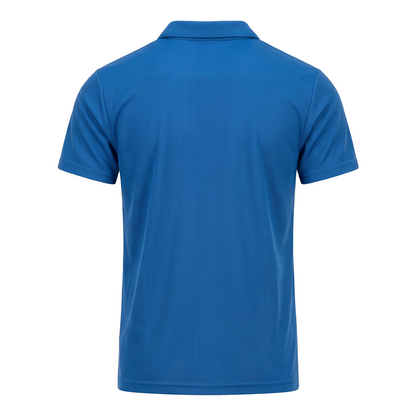 Polo de punto acanalado para hombre color azul plumbago