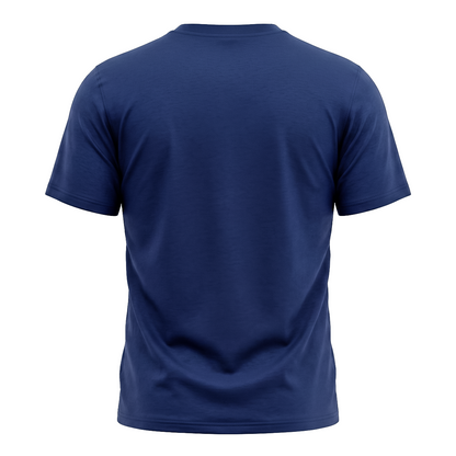 Playera Manga Corta Azul Marino Stretch Cuello Redondo Para Caballero
