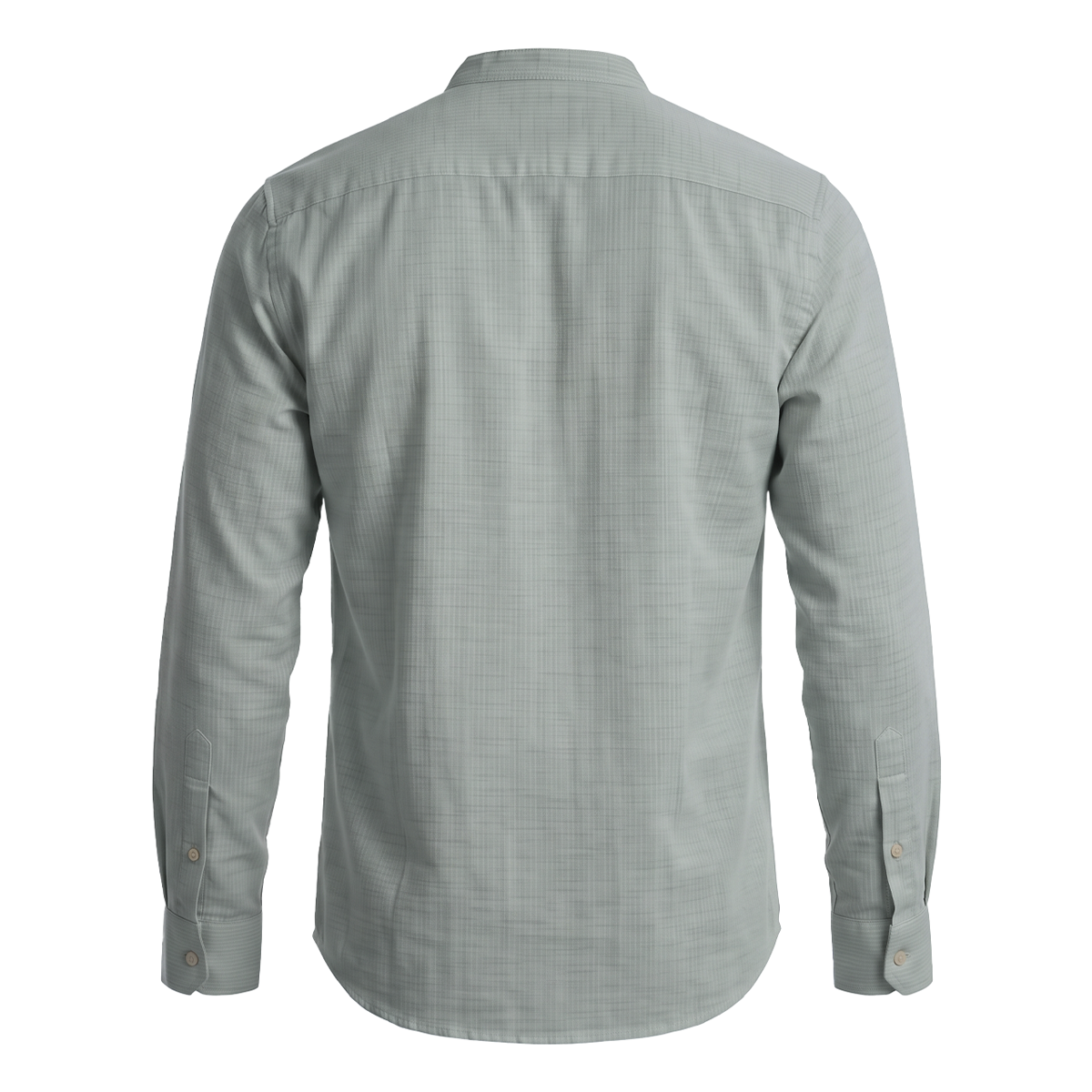 Camisa de hombre con cuello mao en color verde