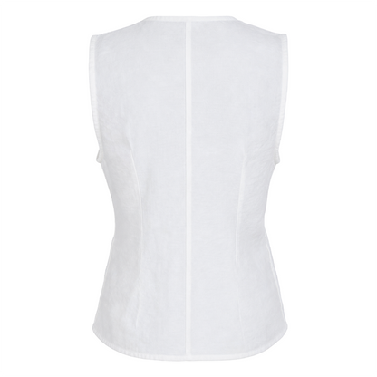Blusa sin mangas con escote en V y lazo lateral