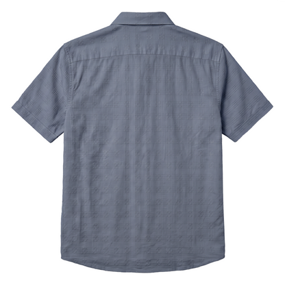 Camisa de manga corta con textura jacquard para hombre
