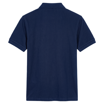 Playera Tipo Polo Azul  Marino Con Bordado Para Caballero Slim Fit