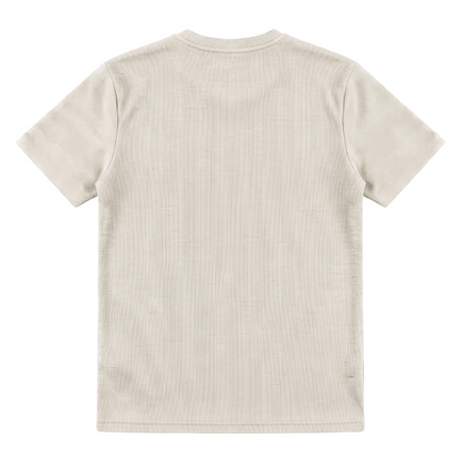 Camiseta de punto waffle para hombre color crema