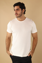Playera Slim Fit Hombre Tela Texturizada Casual Color Arena