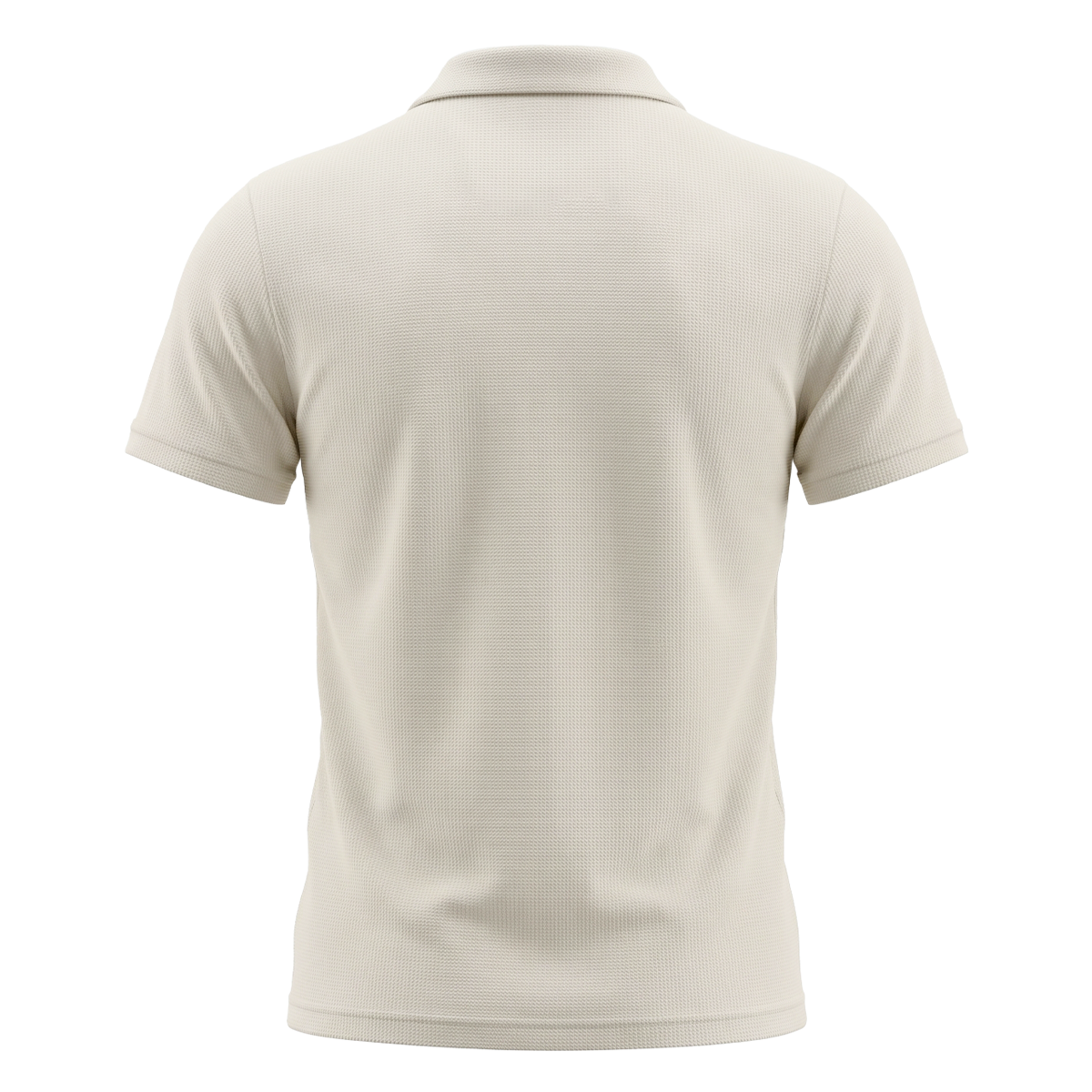 Polo manga corta para hombre con textura waffle color crema