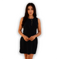 Vestido Negro Casual Elegante Mujer Corte Sencillo Con Cintura Elástica