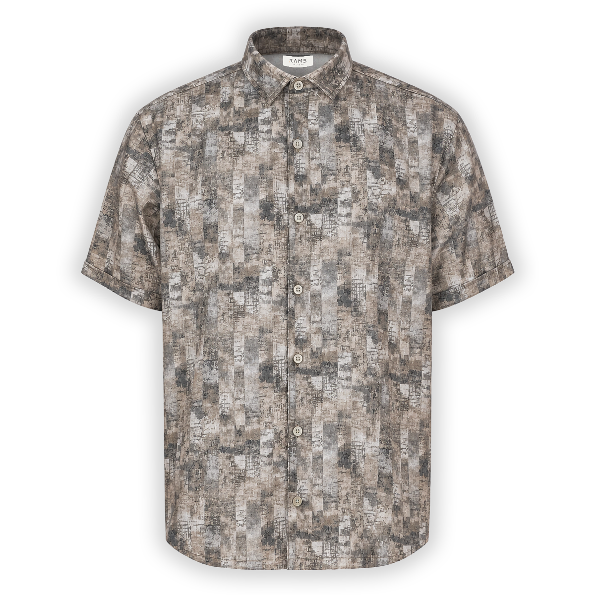 Camisa RAMS de manga corta con estampado abstracto