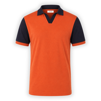 Playera Polo Bicolor Shedron con Azul Marino