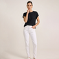 Blusa Acanalada Manga Corta Negro