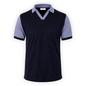 Playera Polo Bicolor Azul Marino y Celeste