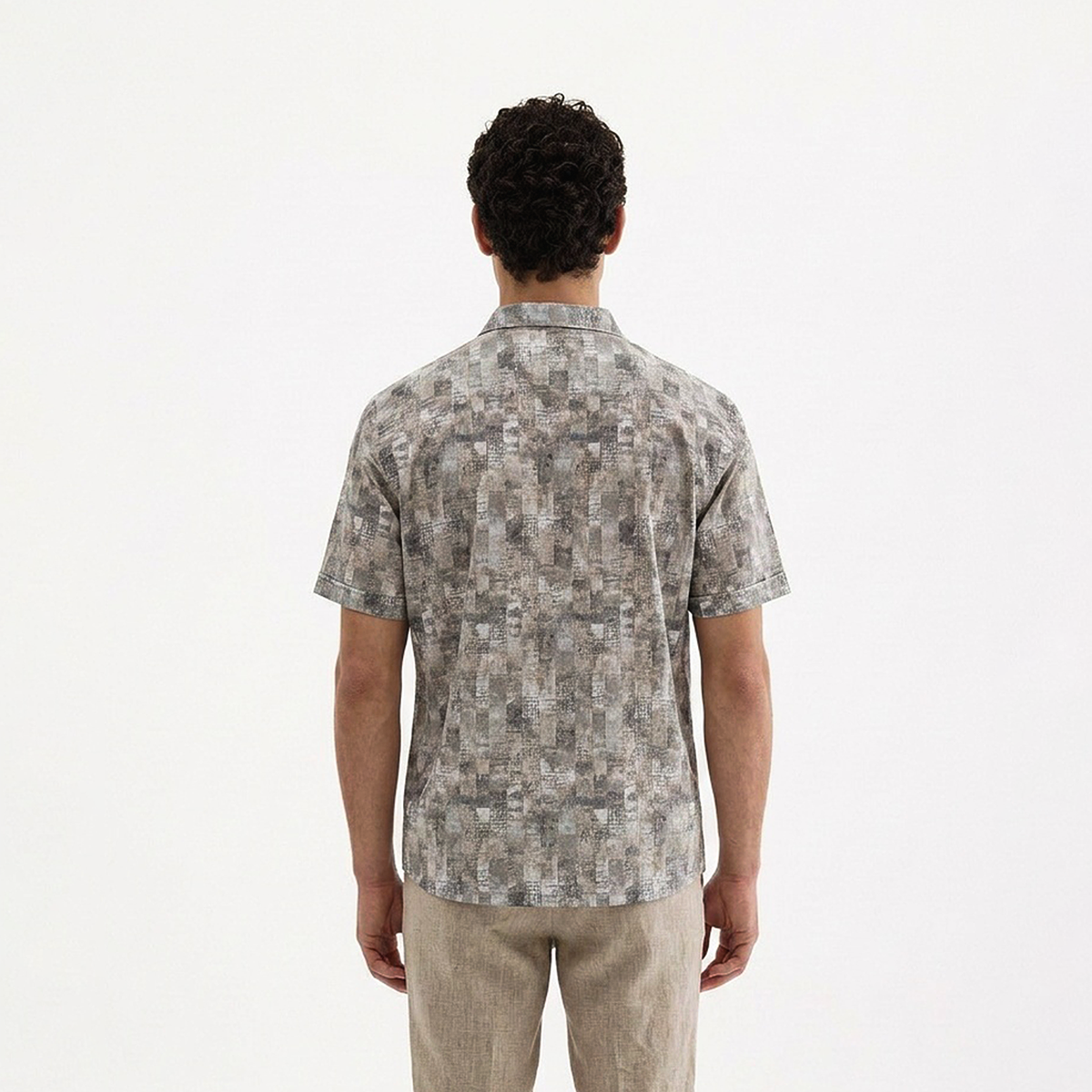 Camisa RAMS de manga corta con estampado abstracto