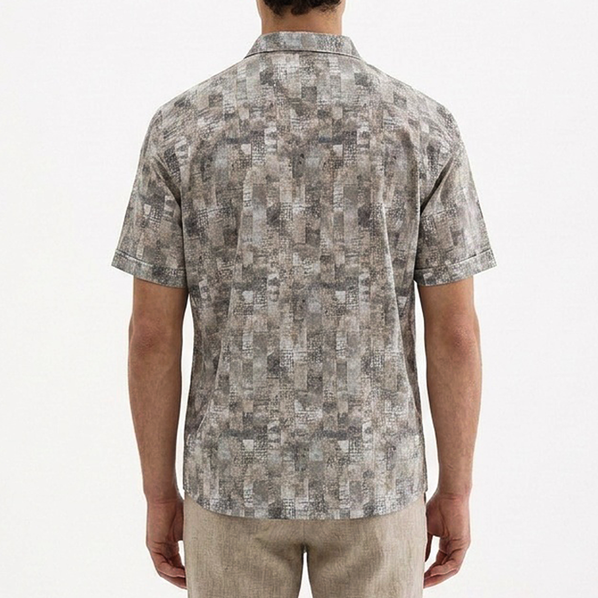 Camisa RAMS de manga corta con estampado abstracto