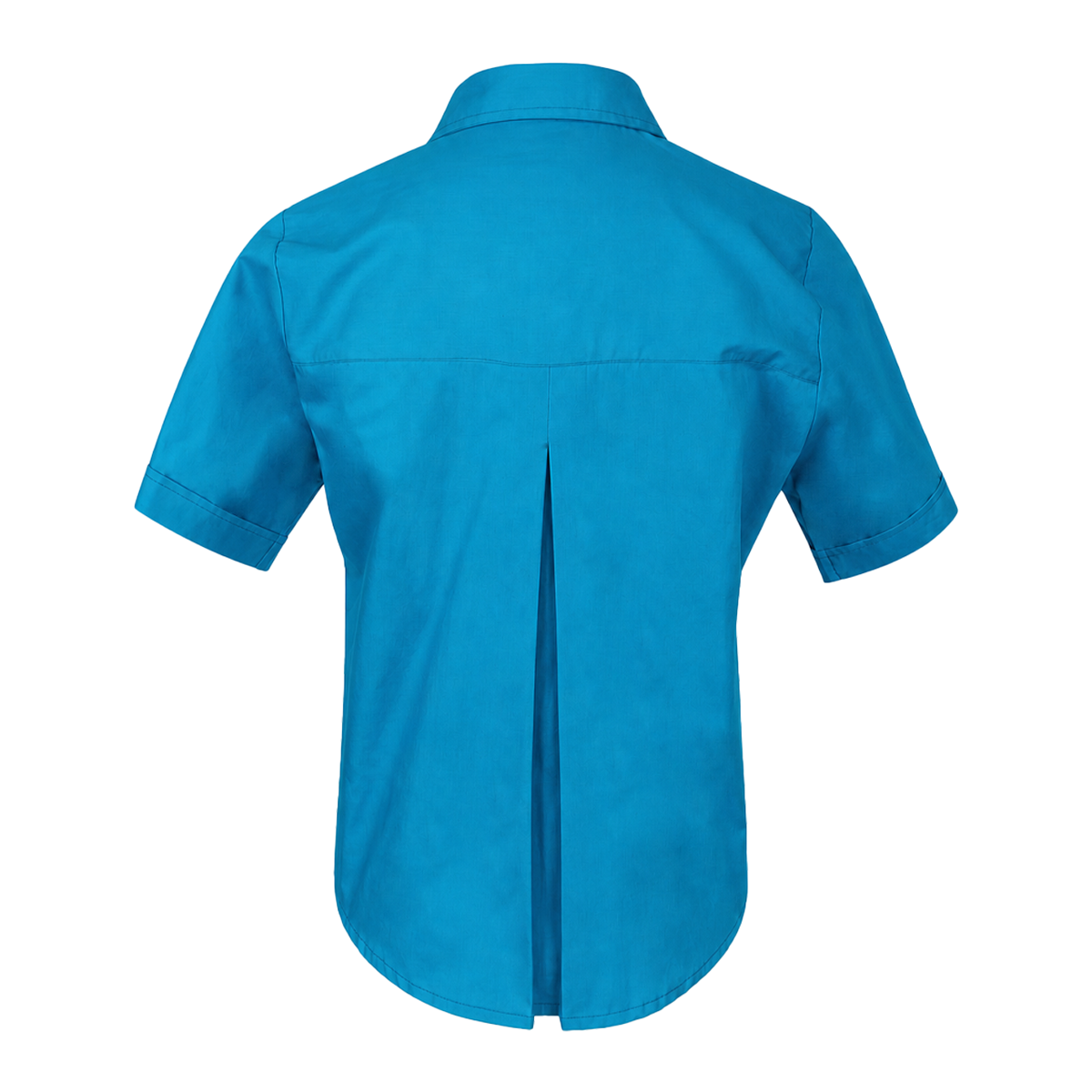Blusa de Manga Corta con Cuello Solapa Verde Petroleo
