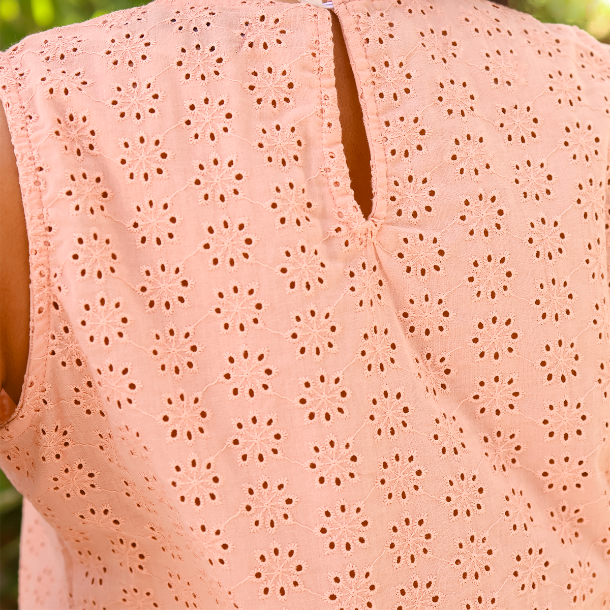 Blusa Rosada De Verano Mujer Sisada Tela Bordada Fresca Y Cómoda