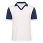 Playera Polo Bicolor Blanca con Azul Marino