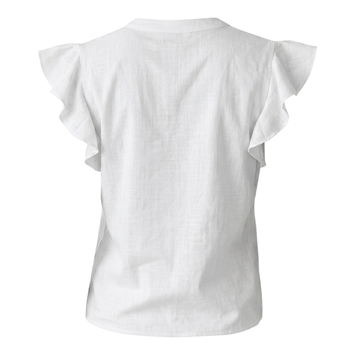 Blusa Blanca Mujer Algodón Cuello Mao con Bordado Artesanal en Pecho