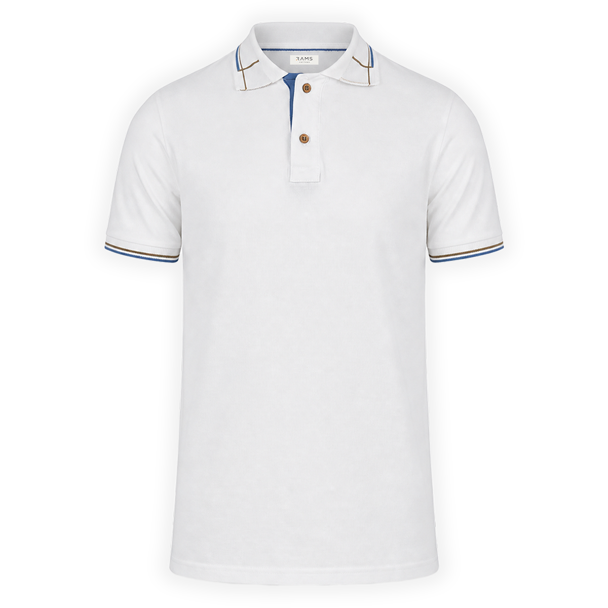 Playera Blanca Tipo Polo Hombre Slim Fit Diseño Moderno Casual