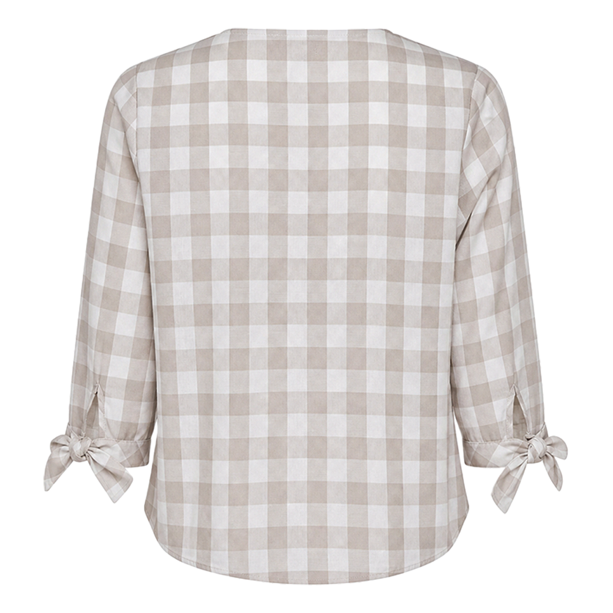Blusa RAMS a Cuadros Beige y Blanco