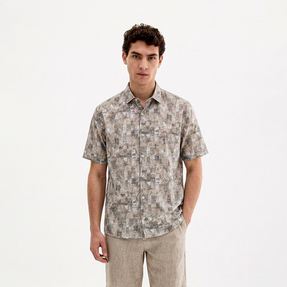 Camisa RAMS de manga corta con estampado abstracto