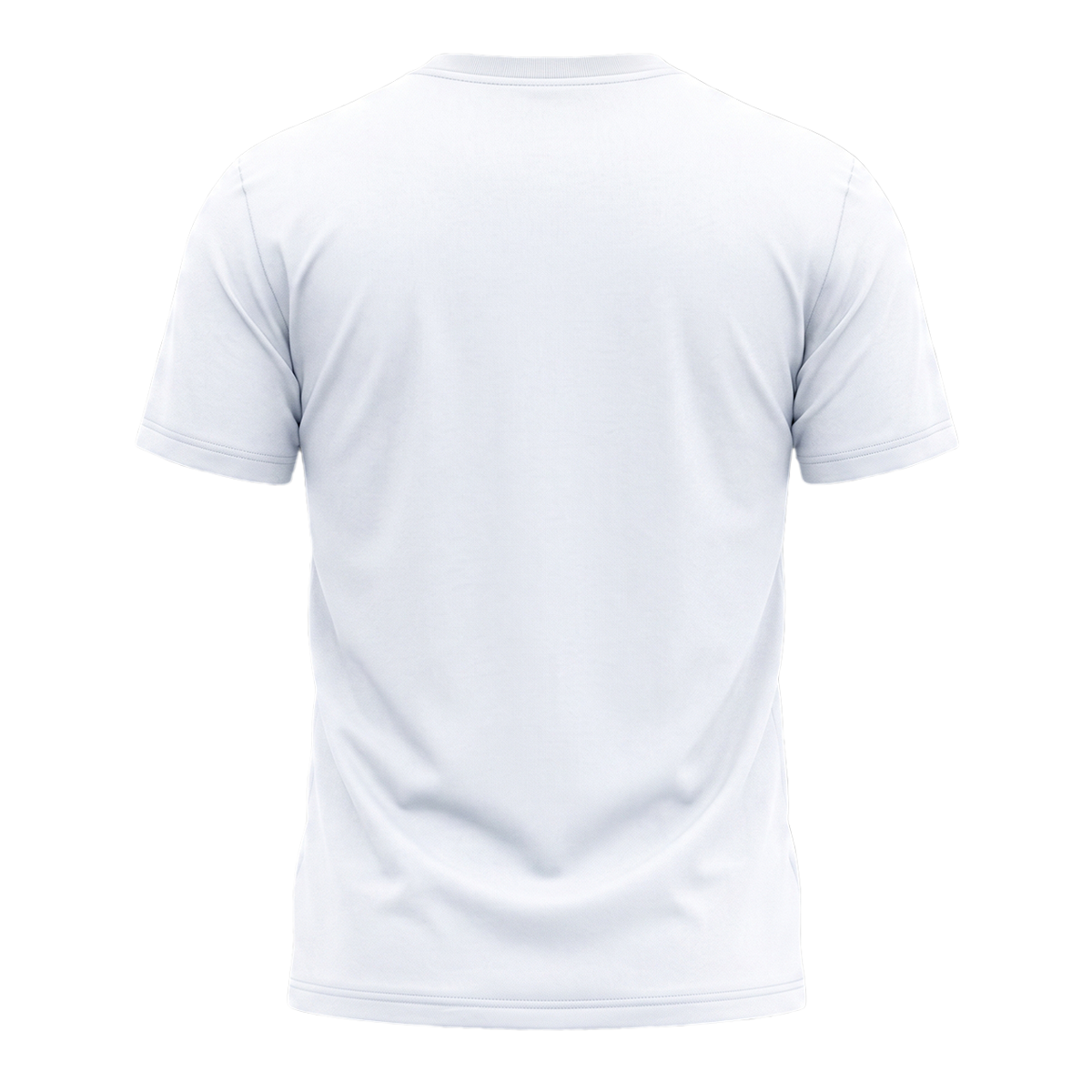 Men's Basic Muscle Fit White Cotton Crew Neck T-Shirt