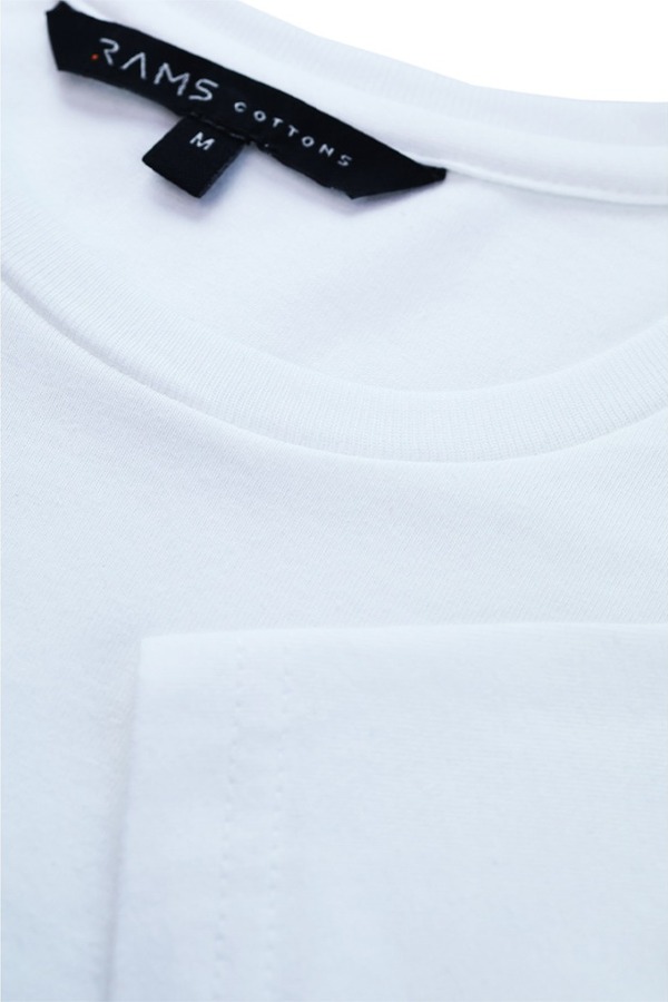 Playera Blanca Básica Muscle Fit de Algodón Cuello Redondo Caballero 